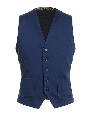 DANIELE ALESSANDRINI Waistcoat 97% Cotton, 3% Elastane, Silk
