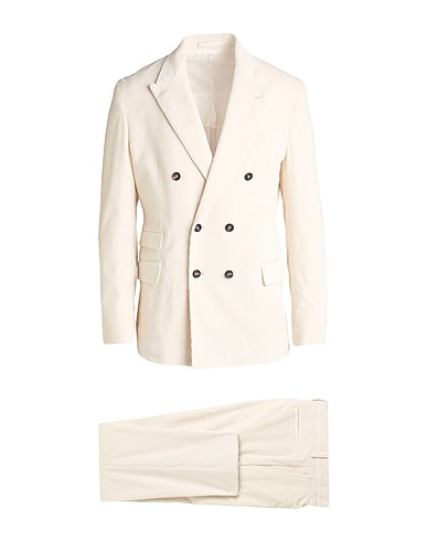 ELEVENTY Suits Off white 91% Cotton, 8% Cashmere, 1% Elastane