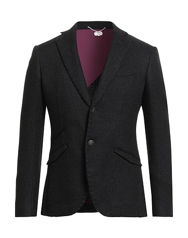 MAURIZIO MIRI Blazer Black 62% Alpaca wool, 20% Wool, 17% Polyamide, 1% Elastane