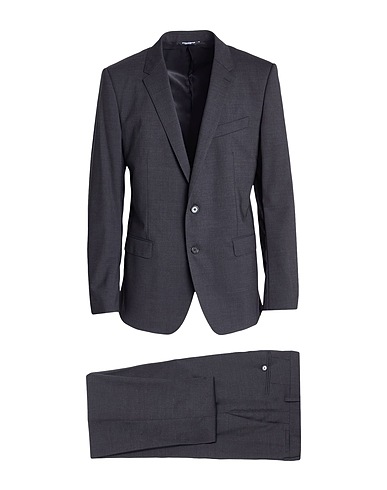 DOLCE&GABBANA Suits Charcoal 97% Virgin Wool, 3% Elastane