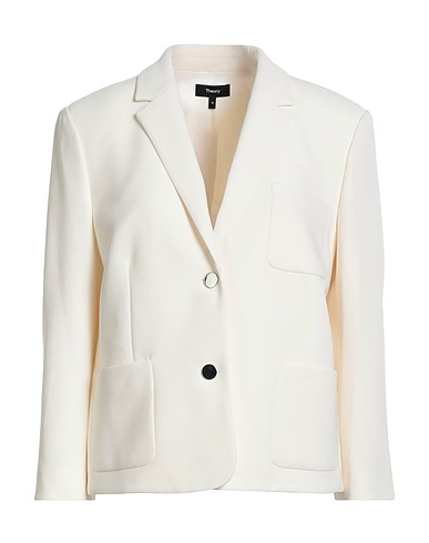 THEORY Blazer Cream 70% Triacetate, 30% Polyester