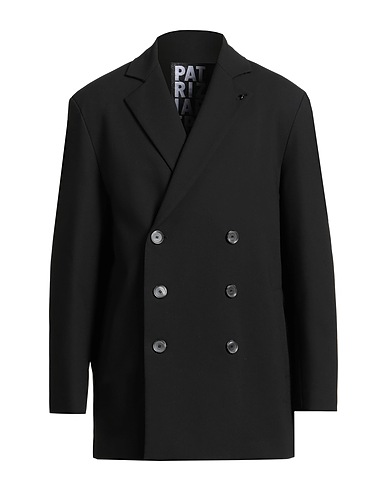 EMPORIO ARMANI Coat Black 62% Polyester, 32% Viscose, 6% Elastane