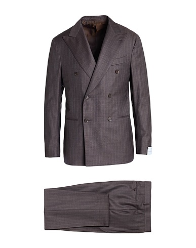 CARUSO Suits Dark brown 100% Super 150s Wool