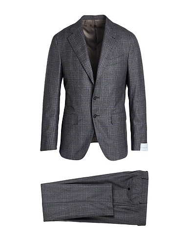 CARUSO Suits Charcoal 100% Super 130s Wool