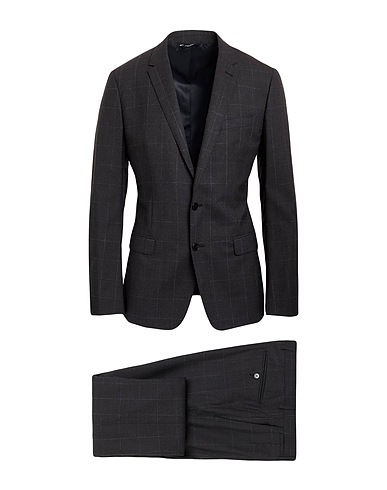 DOLCE&GABBANA Suits MARTINI Gunmetal 97% Virgin Wool, 3% Elastane