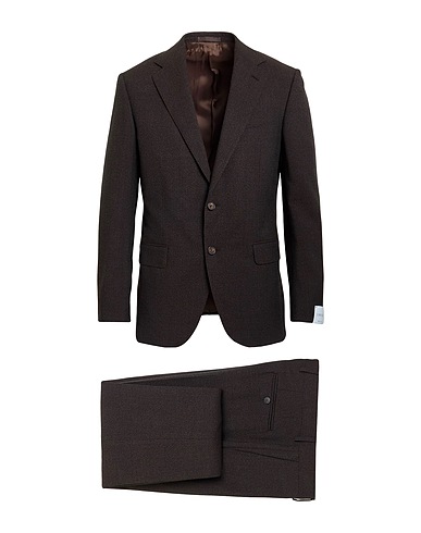 CARUSO Suits Dark brown 100% Wool