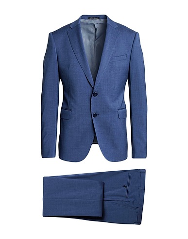 EMPORIO ARMANI Suits Slate blue 100% Virgin Wool
