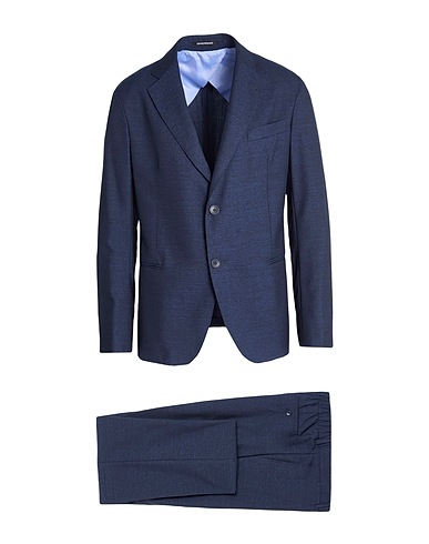 EMPORIO ARMANI Suits Navy blue 100% Virgin Wool