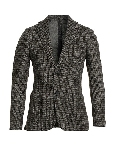 LUCA BERTELLI Blazer Military green 60% Viscose, 22% Polyester, 16% Cotton, 2% Elastane