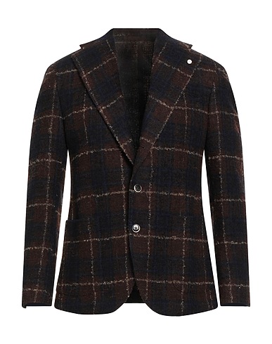 LUIGI BIANCHI Mantova Blazer Brown 69% Wool, 14% Polyester, 14% Polyamide, 3% Acrylic