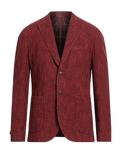 TAILOR CLUB Blazer Brick red 85% Cotton, 9% Linen, 6% Silk