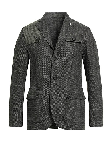 L.B.M. 1911 Blazer Black 28% Cotton, 27% Wool, 20% Linen, 20% Polyester, 5% Polyamide