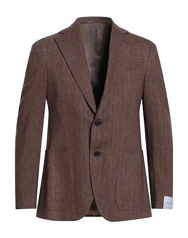 CARUSO Blazer Brown 95% Wool, 5% Cashmere