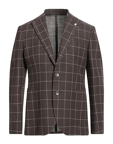 L.B.M. 1911 Blazer Chocolate brown 72% Cotton, 28% Linen