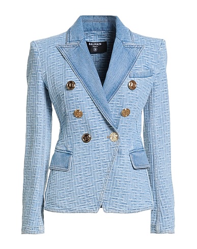 BALMAIN Blazer Blue 100% Cotton