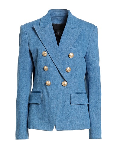 BALMAIN Blazer Blue 98% Cotton, 2% Polyurethane