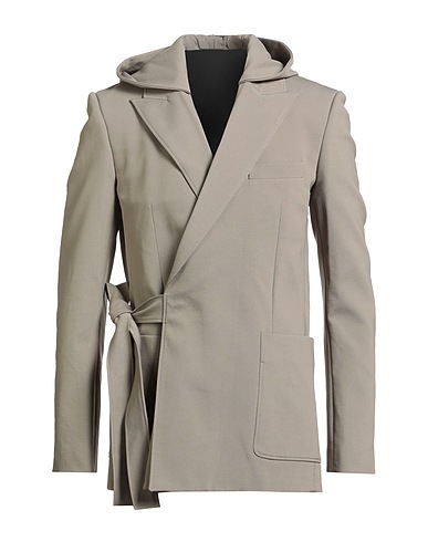 BALMAIN Double breasted pea coat Sage green 93% Polyamide, 7% Elastane