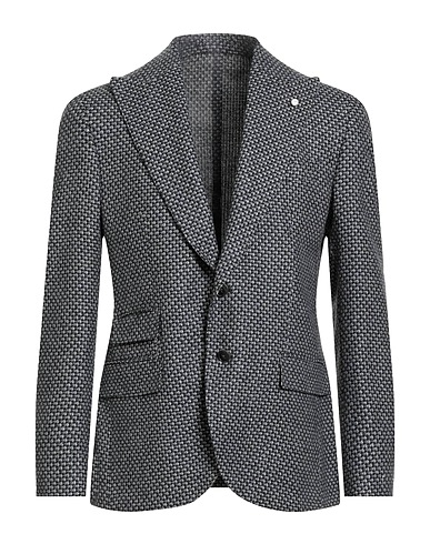 LUIGI BIANCHI Mantova Blazer Grey 77% Wool, 20% Cotton, 3% Cashmere