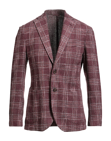 GARDO BOSMAN Blazer Burgundy 57% Cotton, 24% Wool, 9% Polyester, 7% Acrylic, 3% Polyamide