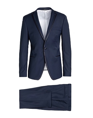 PAOLONI Suits Navy 39% Polyester, 39% Viscose, 20% Wool, 2% Elastane