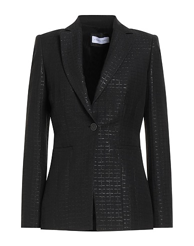 CARACTÈRE Blazer Black 68% Cotton, 23% Polyamide, 6% Polyester, 3% Elastane