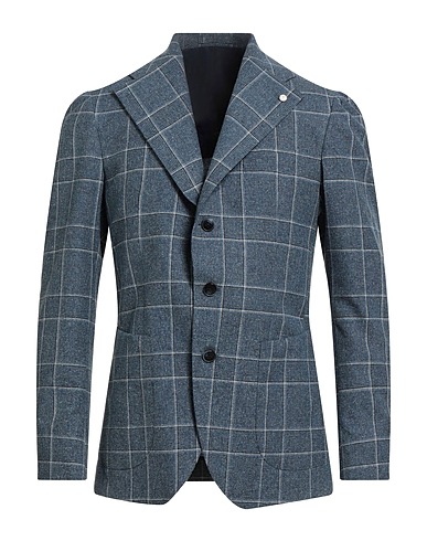 LUIGI BIANCHI Mantova Blazer Navy 52% Wool, 48% Silk