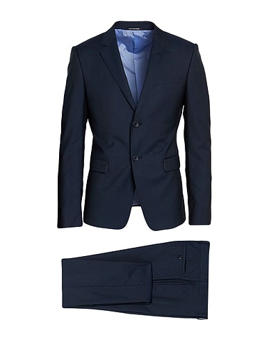 EMPORIO ARMANI Suits DAVID LINE Midnight blue 77% Virgin Wool, 23% Silk