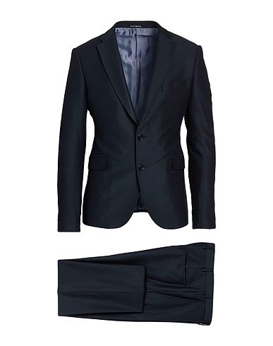 EMPORIO ARMANI Suits Midnight blue 76% Polyester, 15% Viscose, 9% Elastane