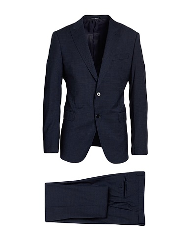 EMPORIO ARMANI Suits M LINE Navy blue 98% Wool, 2% Elastane