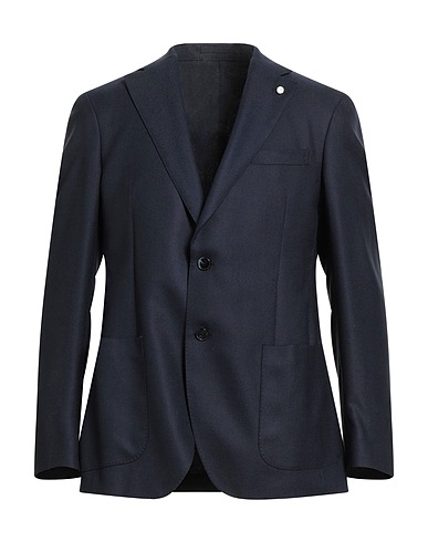 LUIGI BIANCHI Mantova Blazer Blue 100% Virgin Wool