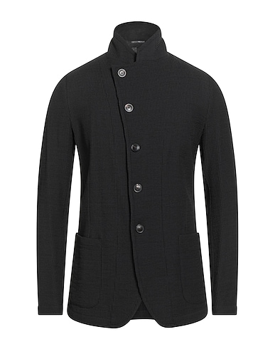 EMPORIO ARMANI Blazer Black 86% Virgin Wool, 12% Polyamide, 2% Elastane