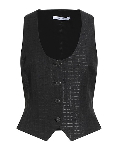 CARACTÈRE Gilet Nero 68% Cotone, 23% Poliammide, 6% Poliacrilico, 3% Elastan