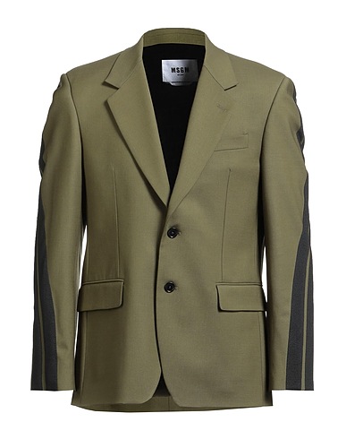 MSGM Blazer Military green 95% Virgin Wool, 5% Elastane