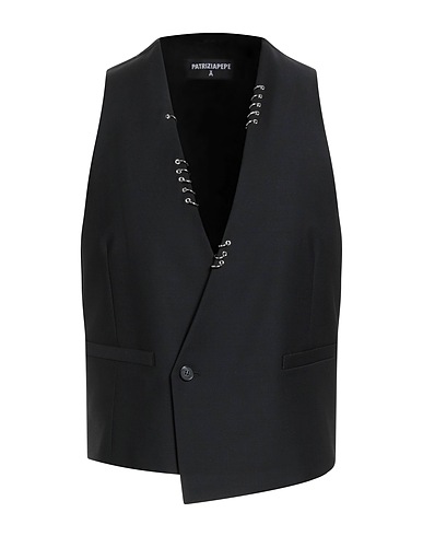 PATRIZIA PEPE Waistcoat Black 53% Polyester, 43% Virgin Wool, 4% Elastane