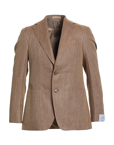 CARUSO Blazer Camel 56% Linen, 44% Cotton