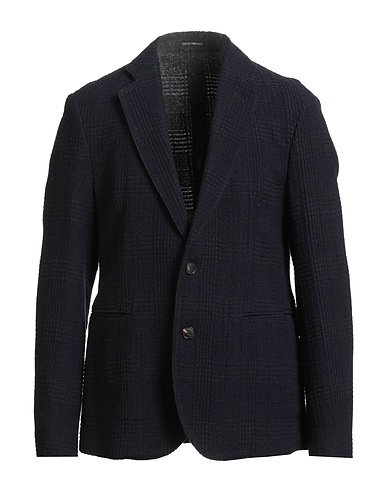EMPORIO ARMANI Blazer Midnight blue 66% Virgin Wool, 24% Polyamide, 10% Viscose
