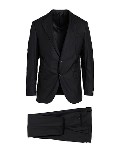 CARUSO Suits Black 100% Wool