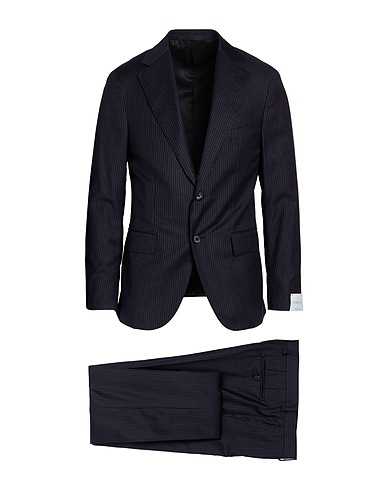CARUSO Suits Navy blue 98% Wool, 2% Elastane