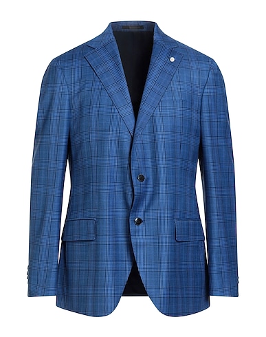 LUIGI BIANCHI Mantova Blazers Hellblau 100% Schurwolle