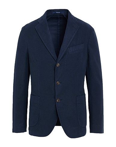 DRUMOHR Blazer Navy blue 97% Cotton, 3% Cashmere