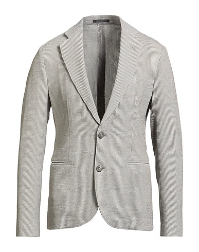 EMPORIO ARMANI Blazer Grey 86% Virgin Wool, 12% Polyamide, 2% Elastane