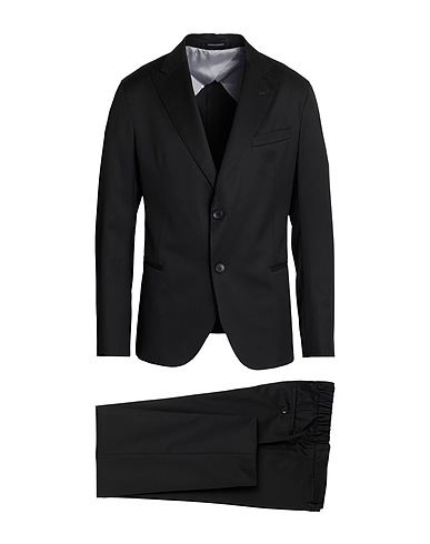 EMPORIO ARMANI Suits Black 99% Virgin Wool, 1% Elastane