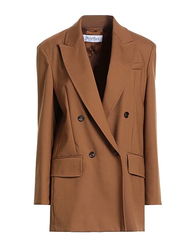 MAX MARA Blazer Brown 71% Virgin Wool, 18% Mohair wool, 11% Silk