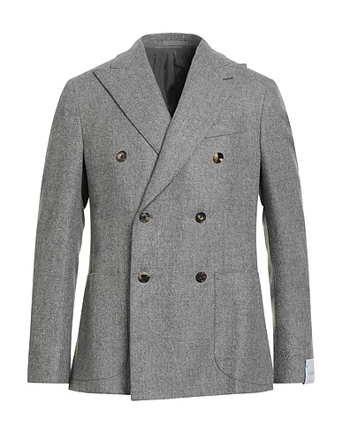 CARUSO Blazer Grey 95% Wool, 5% Cashmere