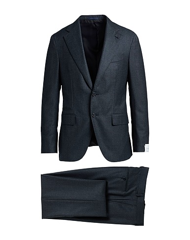CARUSO Suits Navy blue 95% Wool, 5% Silk