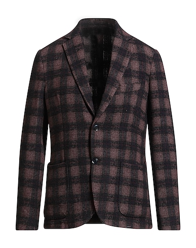 LUCA BERTELLI Blazer Chocolate brown 35% Wool, 34% Polyester, 31% Acrylic