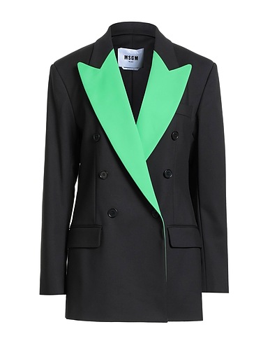MSGM Blazer Black 62% Cotton, 33% Polyamide, 5% Elastane