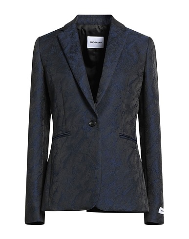 BROGNANO Blazer Navy blue 93% Polyester, 7% Acrylic