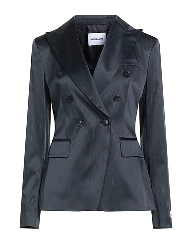 BROGNANO Blazer Midnight blue 52% Polyester, 45% Cotton, 3% Elastane
