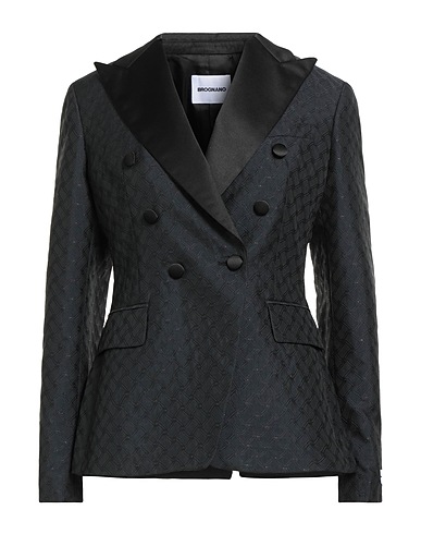 BROGNANO Blazer Black 96% Polyester, 2% Polyamide, 2% Metallic fiber